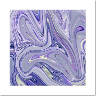 Shiny Violet liquid marble by Minimal DM Posters and Art